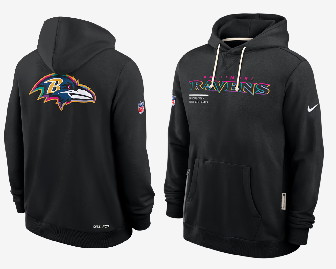 Men Baltimore Ravens black 2025 Nike NFL hoodie